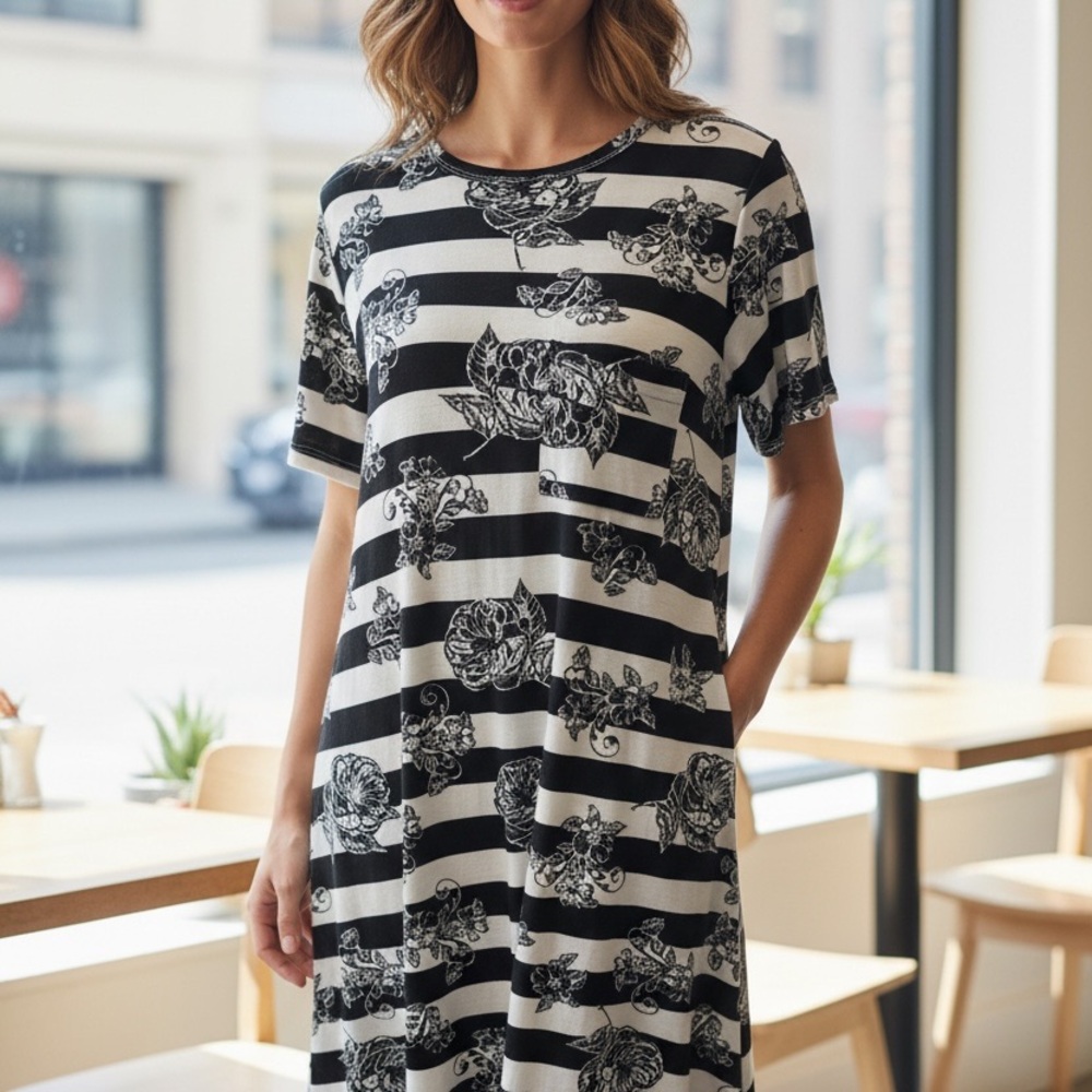 LuLaRoe Striped Cary Dress XXS